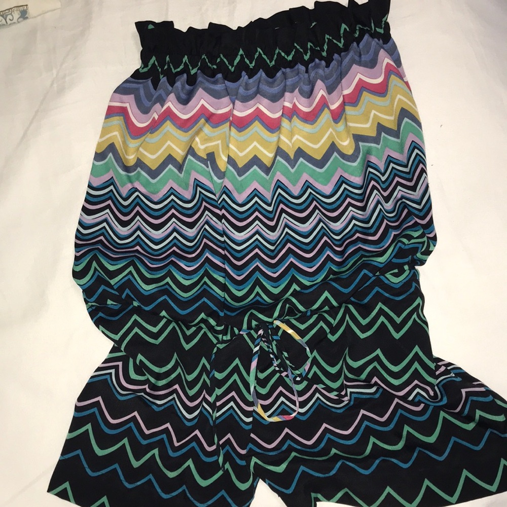 Chevron print romper